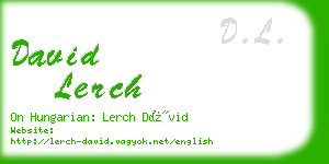 david lerch business card